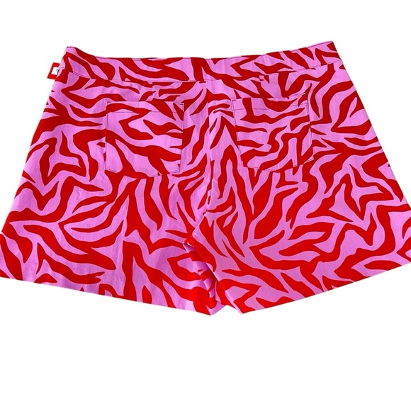 Spanx 3X Polished On The Go 6" Short in True Red Zebra Stripe Animal Print NWT - Picture 14 of 16